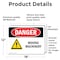 Signmission Moving Machinery Danger Sign, Vinyl Decal, 18in W x 12in L, 2PK OS-2PACK-DS-D-1218-L-1453 - alternate 4